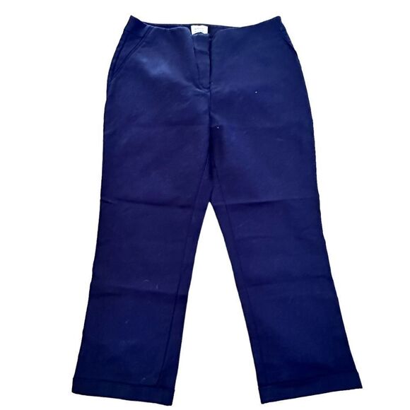 Chico’s ~ So Slimming ~ Navy Chino Pants ~ cuffed hem ~ size 1.5 (M/10) - Picture 1 of 7